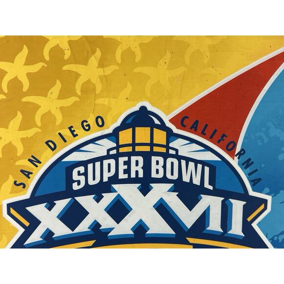 Super Bowl XXXVII Seat Cushion Pad San Diego 2003 NFL 13.5” - Picture 2 of 5